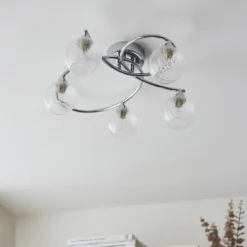 Tatton 5 Light Semi Flush Ceiling Light - Chrome -None || EGLO || Energizer Sales 13645374 1224942855309584