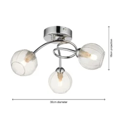 Tatton 3 Light Semi Flush Ceiling Light - Chrome -None || EGLO || Energizer Sales 13645375 1164942855531260