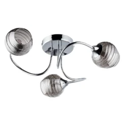 Marple 3 Light Semi Flush Ceiling Light - Chrome & Smoke -None || EGLO || Energizer Sales 13645383 5784956789676422