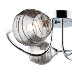 Marple 3 Light Semi Flush Ceiling Light - Chrome & Smoke -None || EGLO || Energizer Sales 13645383 9604956789727275