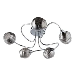 Marple 5 Light Semi Flush Ceiling Light - Chrome & Smoke -None || EGLO || Energizer Sales 13645384 1474956789678483