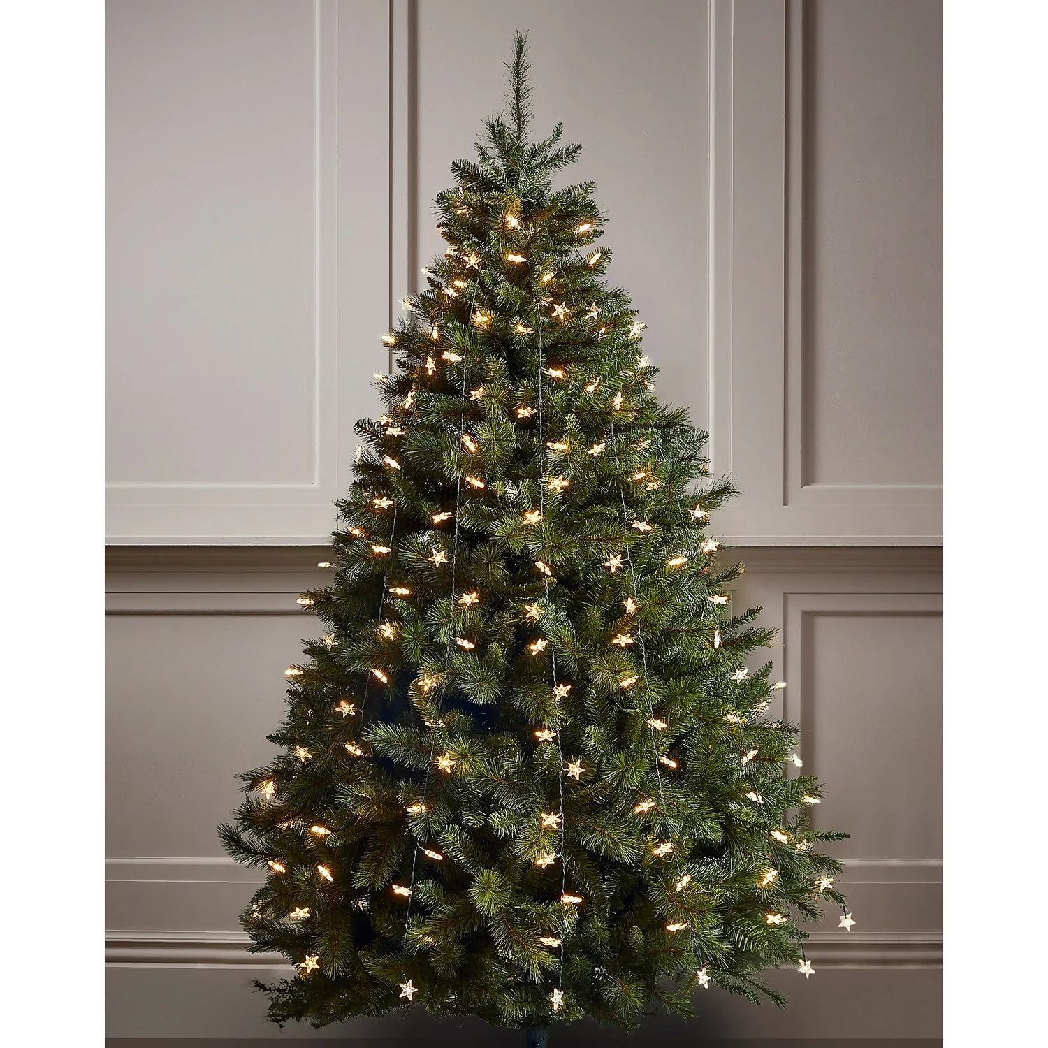 200 Acrylic Star LED Christmas Tree Net Light (10 Strands) - Warm White 2 200 Acrylic Star LED Christmas Tree Net Light (10 Strands) - Warm White - Image 2