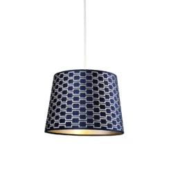 Mia Velvet 30cm Patterned Lamp Shade - Navy 5 Mia Velvet 30cm Patterned Lamp Shade - Navy -None || EGLO || Energizer Sales 13751363 1134969499150940