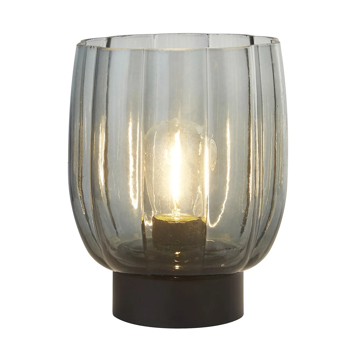 Olivia Battery Powered Table Lamp - Smoke 2 Olivia Battery Powered Table Lamp - Smoke - Image 2