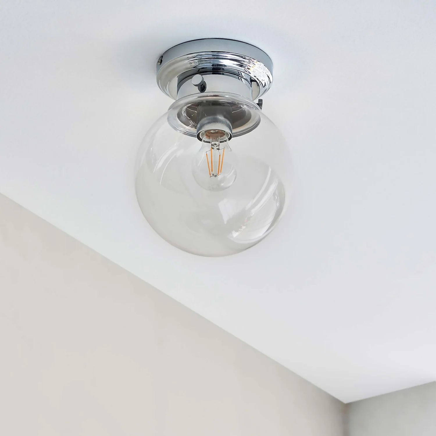 Cheswick Bathroom Flush Light - Chrome 4 Cheswick Bathroom Flush Light - Chrome - Image 4