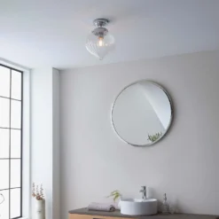 Cheston Bathroom Flush Light - Chrome 13 Cheston Bathroom Flush Light - Chrome -None || EGLO || Energizer Sales 13794228 8824957104307545