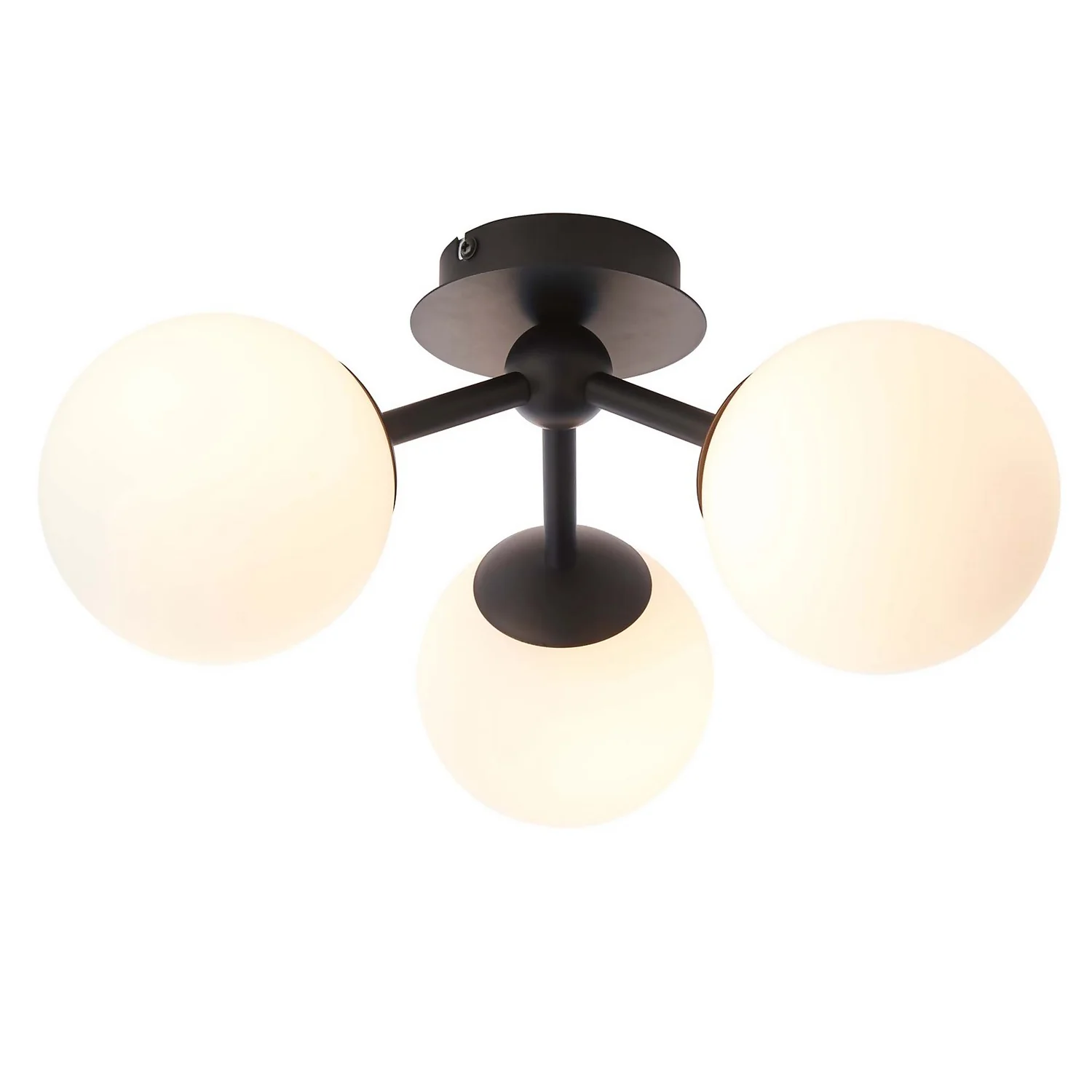 Pulsa Bathroom Semi Flush Light - 3lt Black 2 Pulsa Bathroom Semi Flush Light - 3lt Black - Image 2