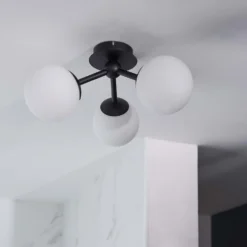 Pulsa Bathroom Semi Flush Light - 3lt Black 9 Pulsa Bathroom Semi Flush Light - 3lt Black -None || EGLO || Energizer Sales 13794229 7494957105421190