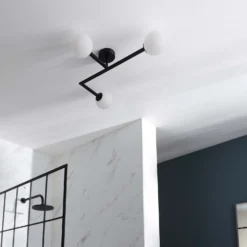 Hawkhill Bathroom Semi Flush Light - 3lt Black 11 Hawkhill Bathroom Semi Flush Light - 3lt Black -None || EGLO || Energizer Sales 13794230 5924957104688203