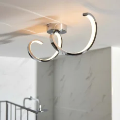Astral Bathroom Semi Flush Light - Chrome