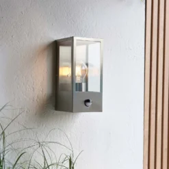 Oxford PIR Outdoor Wall Light - Stainless Steel -None || EGLO || Energizer Sales 13794245 1064957105638885