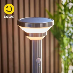 Halton 50cm Photocell & PIR Solar Outdoor Floor Light - Stainless Steel 13 Halton 50cm Photocell & PIR Solar Outdoor Floor Light - Stainless Steel -None || EGLO || Energizer Sales 13794246 2624957104447003