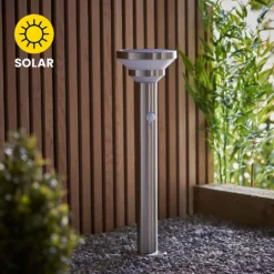 Halton 50cm Photocell & PIR Solar Outdoor Floor Light - Stainless Steel 9 Halton 50cm Photocell & PIR Solar Outdoor Floor Light - Stainless Steel -None || EGLO || Energizer Sales 13794246 4704957104287253