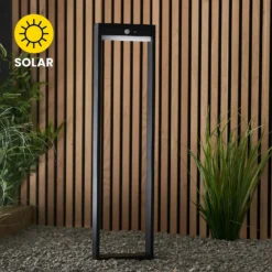 Dannah 80cm Photocell & PIR Solar Outdoor Floor Light - Black -None || EGLO || Energizer Sales 13794250 9064957104613110