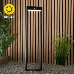 Dannah 80cm Photocell & PIR Solar Outdoor Floor Light - Black -None || EGLO || Energizer Sales 13794250 9124957104651216