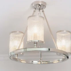 Easton Semi Flush Light - 3lt Nickel -None || EGLO || Energizer Sales 13794251 3694957105380618