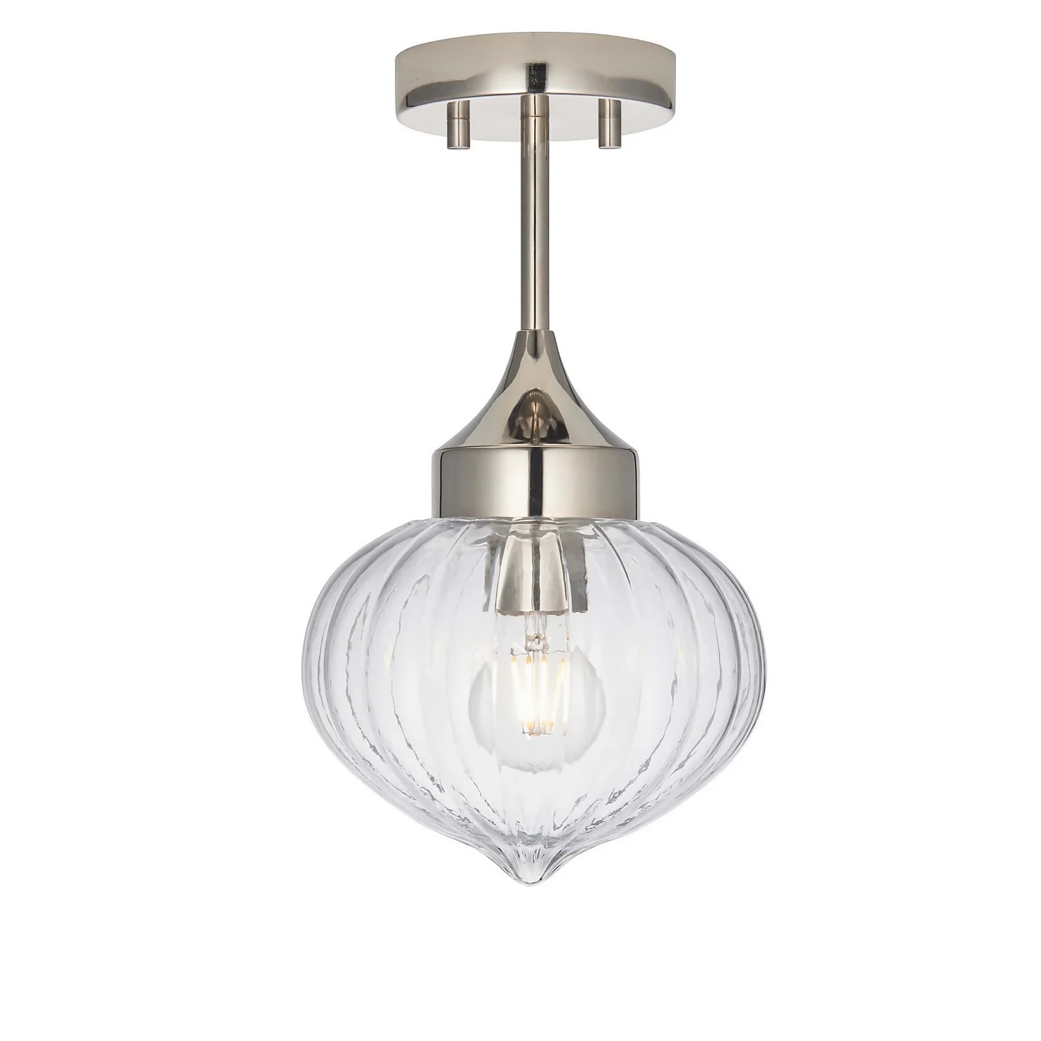 Addington Semi Flush Light - Nickel 2 Addington Semi Flush Light - Nickel - Image 2
