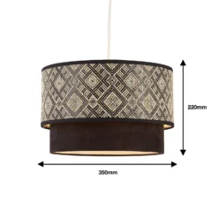 Harper Two Tier Easy-Fit Light Shade - Black -None || EGLO || Energizer Sales 13884616 9064984012629045