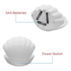 Colour Changing LED Glitter Shell Lamp -None || EGLO || Energizer Sales 13892610 8634998572582514