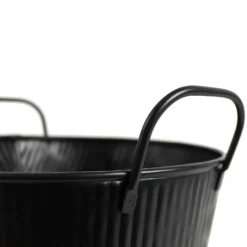 Embossed Kindling Bucket - Black 6 Embossed Kindling Bucket - Black -None || EGLO || Energizer Sales 13898103 1174989748996719