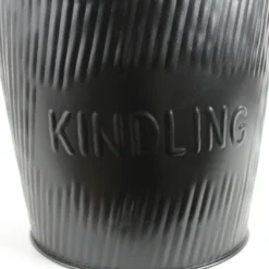 Embossed Kindling Bucket - Black 7 Embossed Kindling Bucket - Black -None || EGLO || Energizer Sales 13898103 1924989749046285
