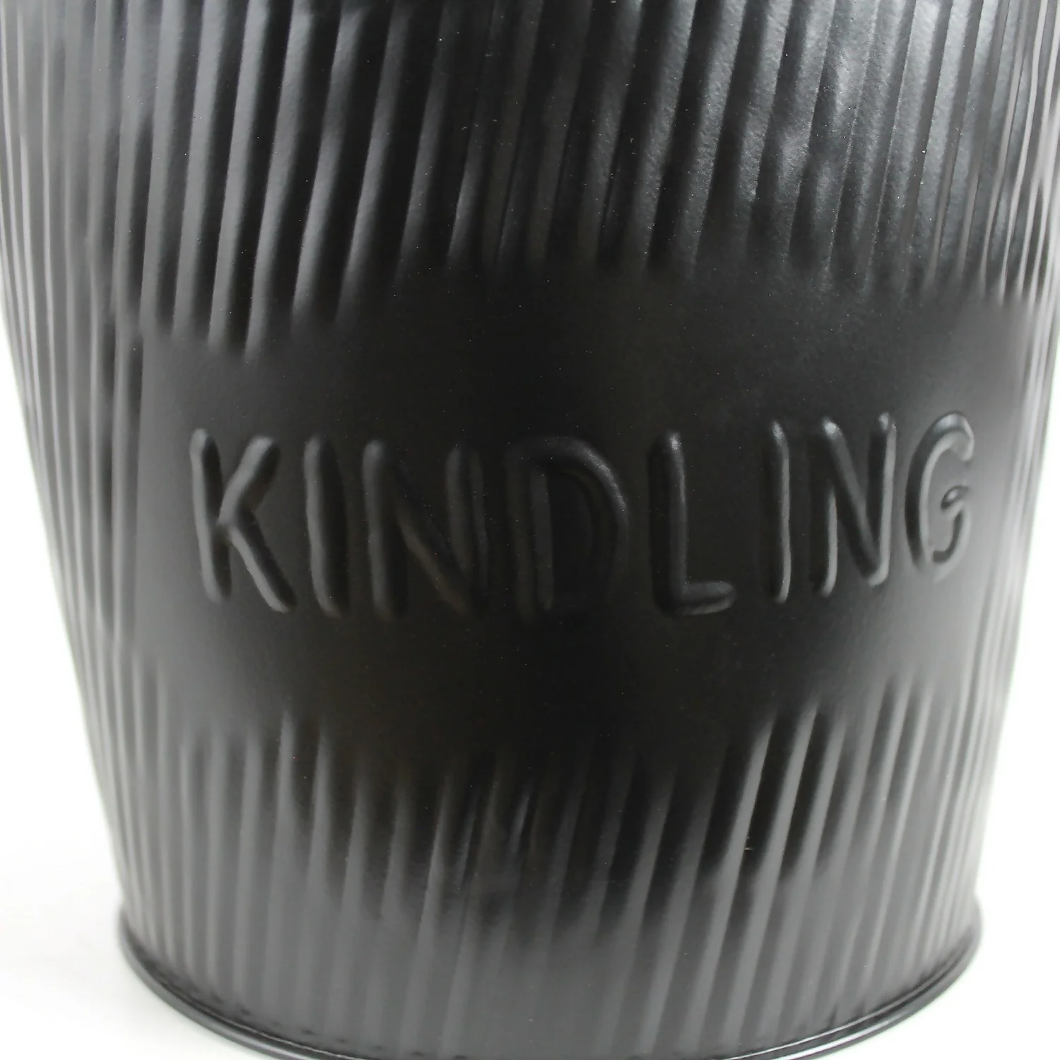 Embossed Kindling Bucket - Black 4 Embossed Kindling Bucket - Black - Image 4