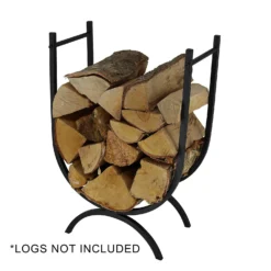 Contemporary U-Shaped Log Store & Rack - Black -None || EGLO || Energizer Sales 13898106 2034989749119377