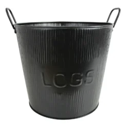 Embossed Log Bucket - Black