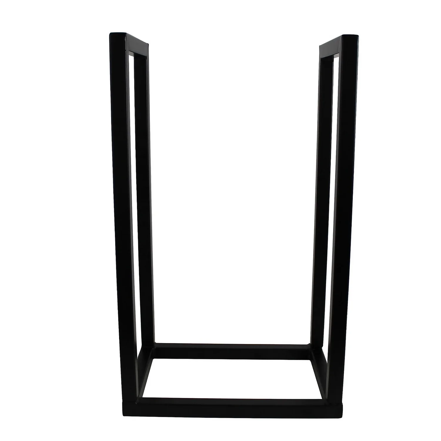 Contemporary Square Log Store & Rack - Black 1 Contemporary Square Log Store & Rack - Black