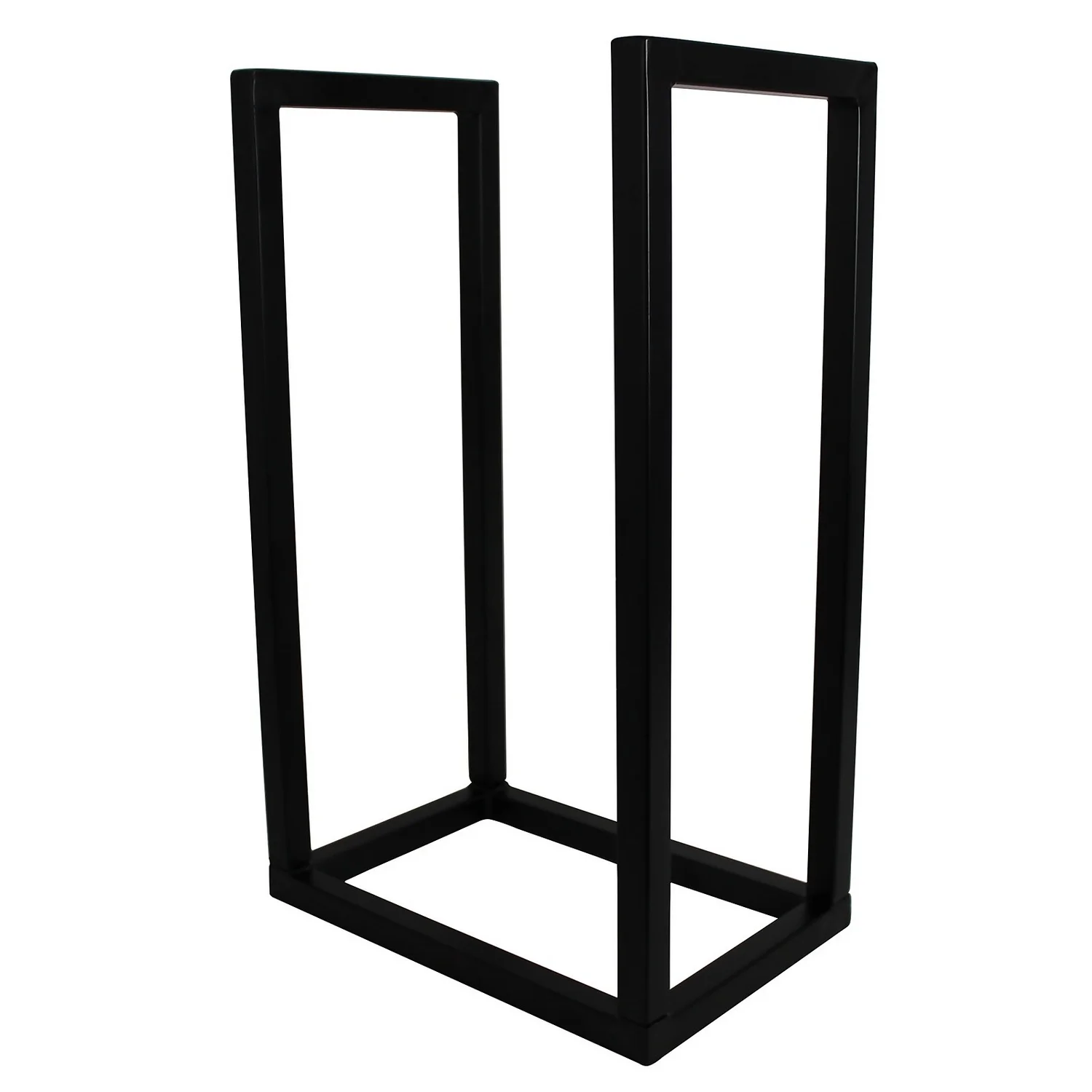 Contemporary Square Log Store & Rack - Black 3 Contemporary Square Log Store & Rack - Black - Image 3