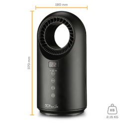 TCP Smart Wifi Portable Bladeless Heater & Cooling Fan 1500W Black 15 TCP Smart Wifi Portable Bladeless Heater & Cooling Fan 1500W Black -None || EGLO || Energizer Sales 13903509 1534982448780027
