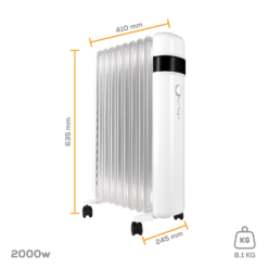 TCP Smart WiFi Portable Oil 9 Fin Radiator White 2000w -None || EGLO || Energizer Sales 13903510 4044982449461519