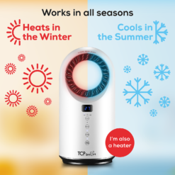 TCP Smart Wifi Portable Bladeless Heater & Cooling Fan 1500W White -None || EGLO || Energizer Sales 13903511 7104982449226193