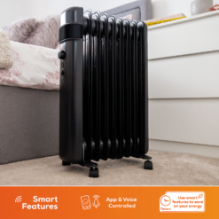 TCP Smart WiFi Portable Oil 9 Fin Radiator Black 2000w -None || EGLO || Energizer Sales 13903512 1534982449158768