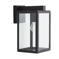 Hestia E27 Glass Panel Outdoor Box Lantern - Black -None || EGLO || Energizer Sales 13924362 1994980109353483