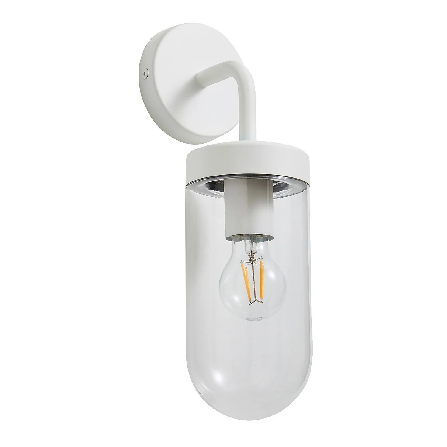 Kew Curved Arm E27 Outdoor Wall Light - Ivory 3 Kew Curved Arm E27 Outdoor Wall Light - Ivory - Image 3