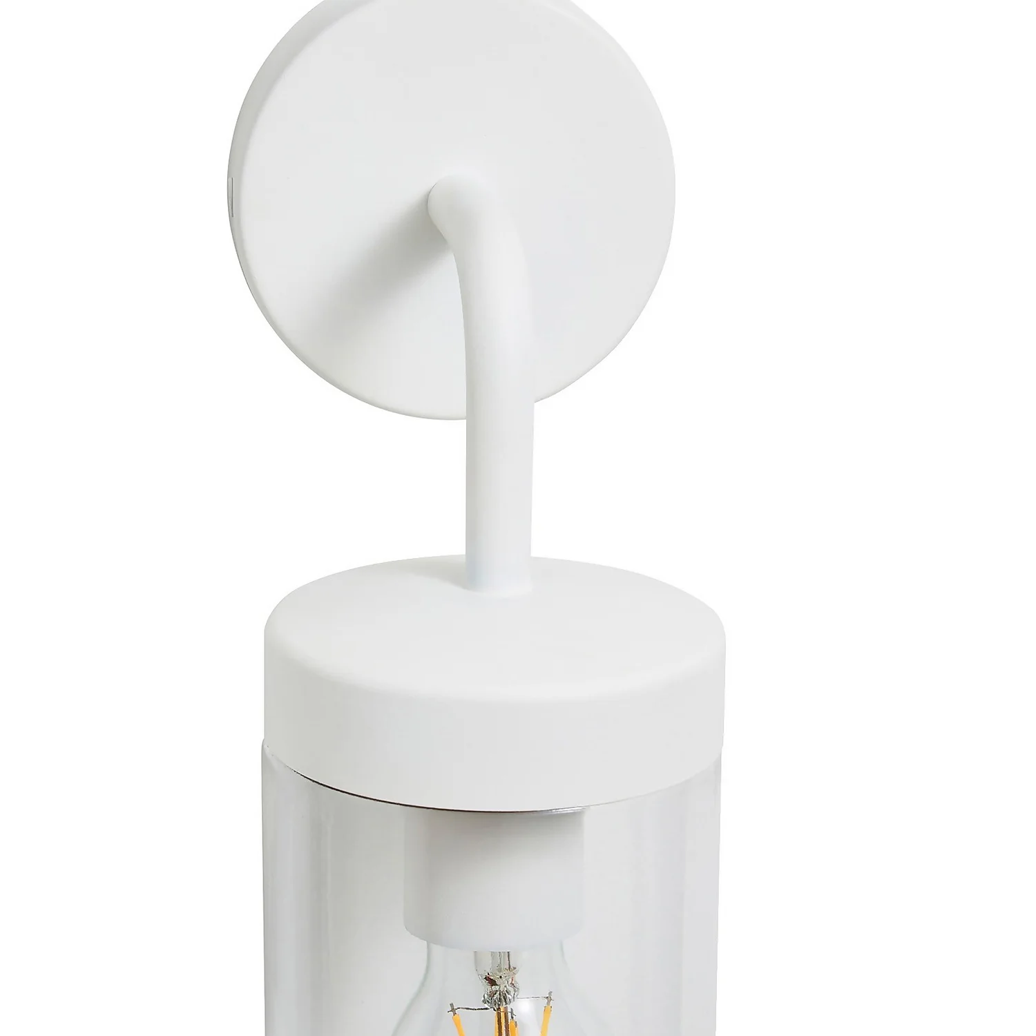 Kew Curved Arm E27 Outdoor Wall Light - Ivory 4 Kew Curved Arm E27 Outdoor Wall Light - Ivory - Image 4