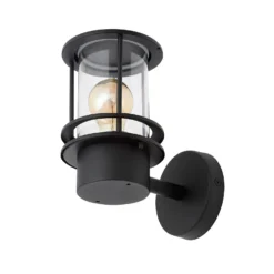 Leonis Miners Style Outdoor Wall Lantern - Black -None || EGLO || Energizer Sales 13924374 1374980108047556