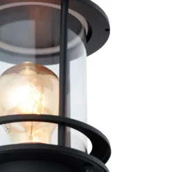 Leonis Miners Style Outdoor Wall Lantern - Black -None || EGLO || Energizer Sales 13924374 1814980108173742