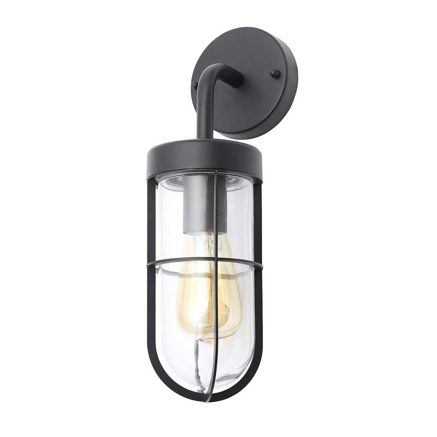 Woking Caged Outdoor Wall Light - Black 3 Woking Caged Outdoor Wall Light - Black - Image 3