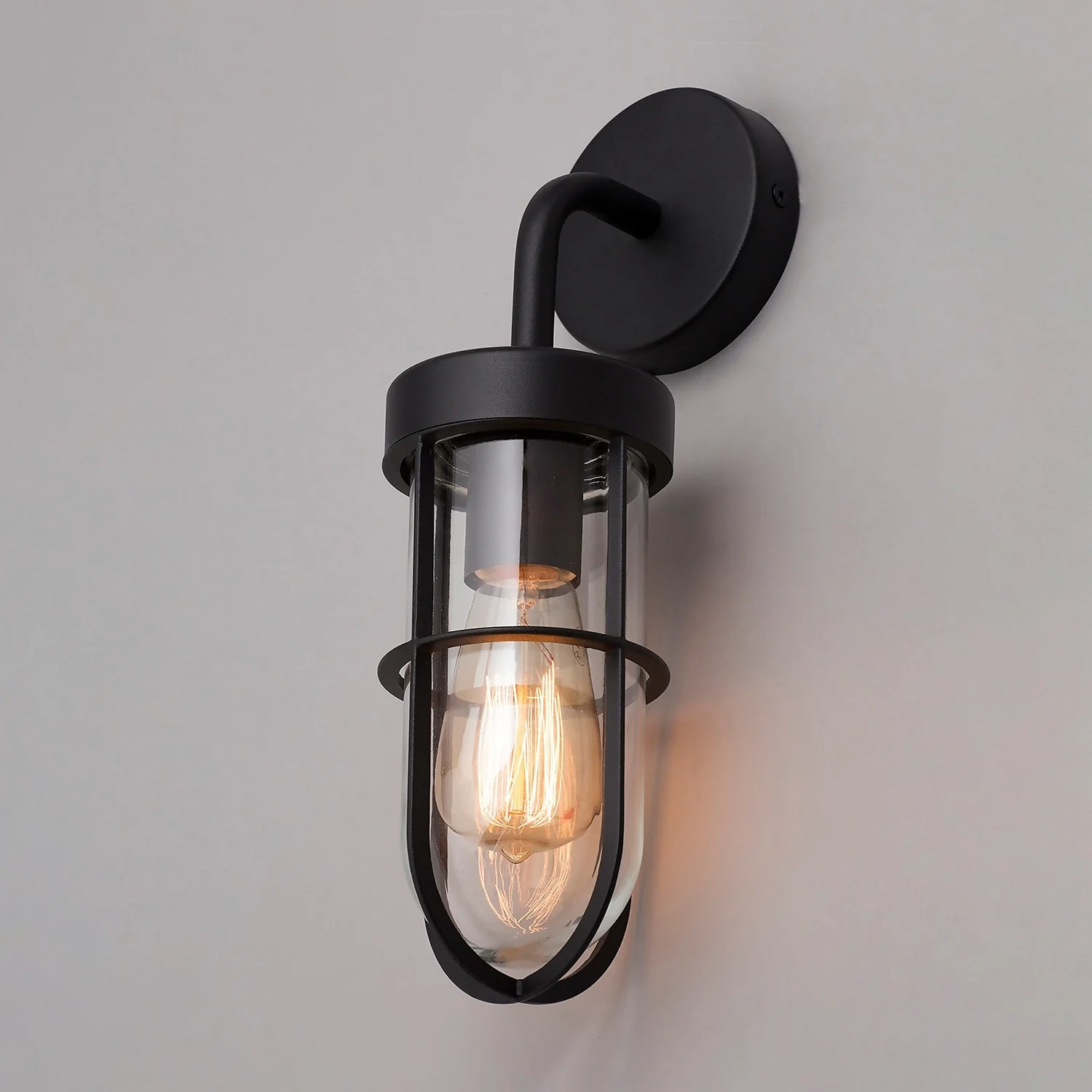 Woking Caged Outdoor Wall Light - Black 2 Woking Caged Outdoor Wall Light - Black - Image 2