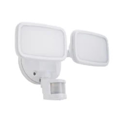 Lynn 2 Light LED Outdoor Floodlight With PIR Sensor (IP65) - White -None || EGLO || Energizer Sales 13924386 1744980108465447