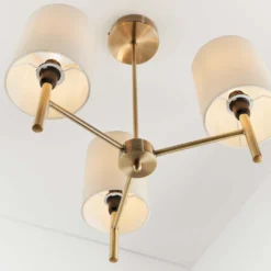 Kari 3 Light Semi Flush Ceiling Light - Brass -None || EGLO || Energizer Sales 13938479 3544981960465812