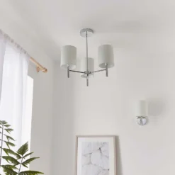 Kari 3 Light Semi Flush Ceiling Light - Chrome 10 Kari 3 Light Semi Flush Ceiling Light - Chrome -None || EGLO || Energizer Sales 13938480 1054981961001084