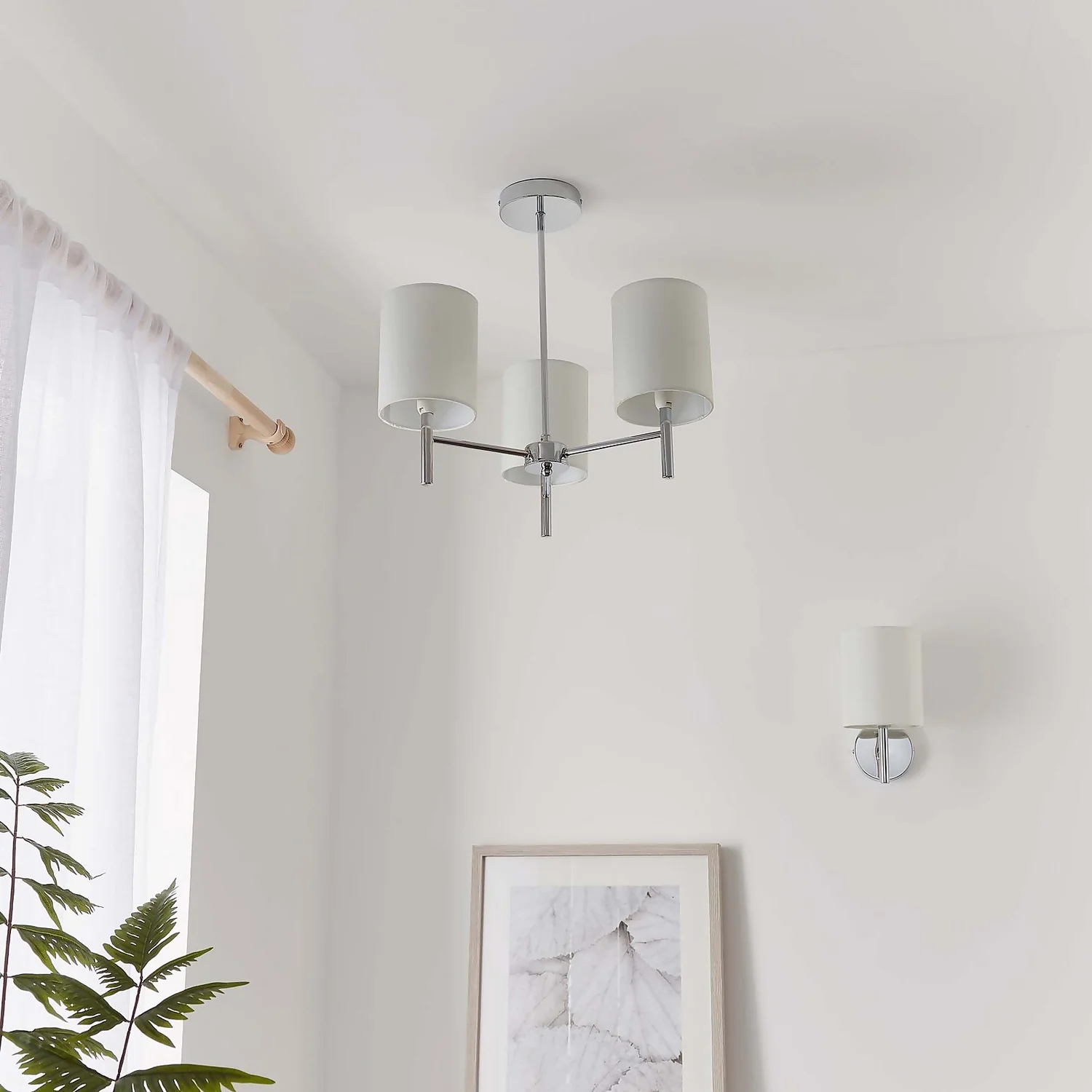 Kari 3 Light Semi Flush Ceiling Light - Chrome 4 Kari 3 Light Semi Flush Ceiling Light - Chrome - Image 4