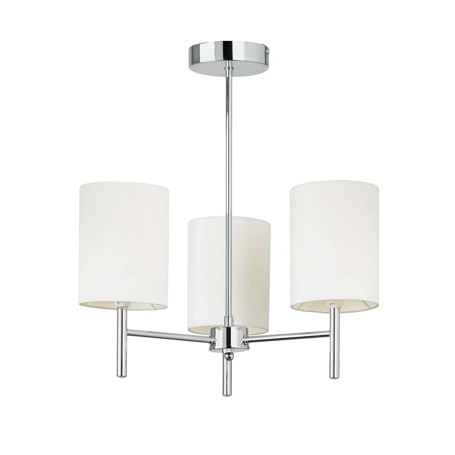 Kari 3 Light Semi Flush Ceiling Light - Chrome 2 Kari 3 Light Semi Flush Ceiling Light - Chrome - Image 2
