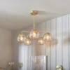 Geneva 5 Light Pendant Light - Brass
