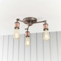 Henrik 3 Light Semi Flush Ceiling Light - Pewter -None || EGLO || Energizer Sales 13938488 6774981961158392