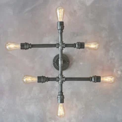 Gabe 6 Light Semi Flush Ceiling Light - Pewter -None || EGLO || Energizer Sales 13938505 1214981959209241
