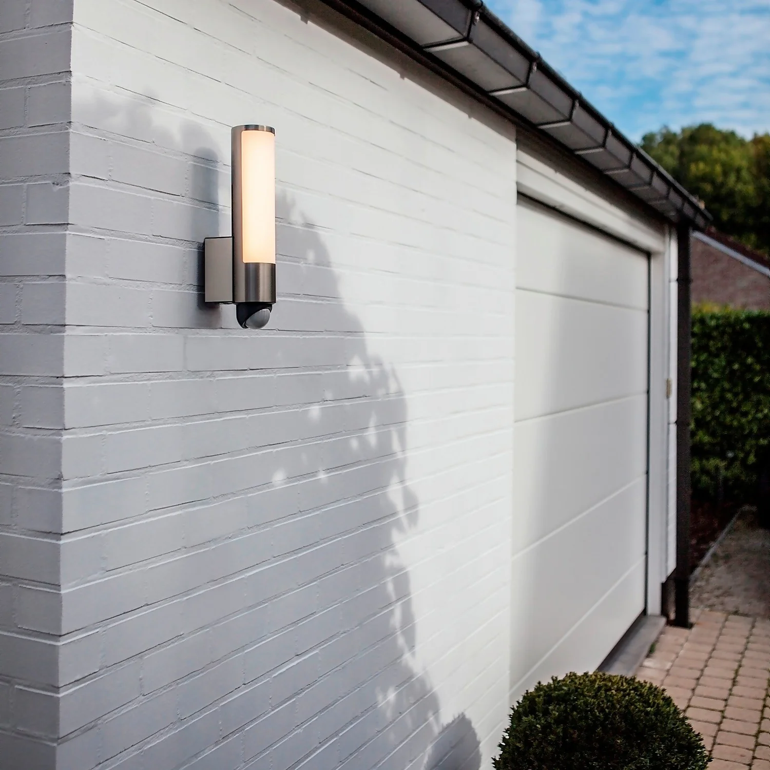 Lutec Leda LED Outdoor Wall Light With PIR Motion Sensor - Stainless Steel 3 Lutec Leda LED Outdoor Wall Light With PIR Motion Sensor - Stainless Steel - Image 3